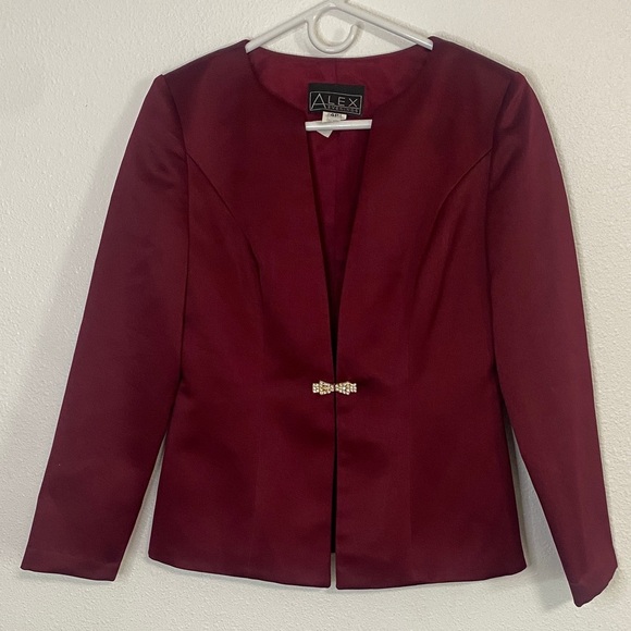 Alex Evenings Jackets & Blazers - Alex Evenings Women's Deep Red Blazer Size 4